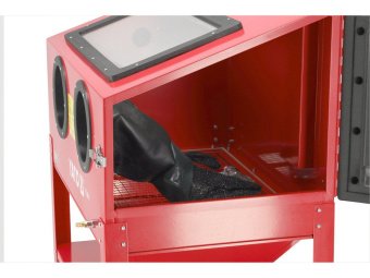 Піскоструйна камера електр 230 В YATO: 220 л, 0.27-0.82 МПа, спож.пов. 424-707 л/хв, 138х 94х 58 см