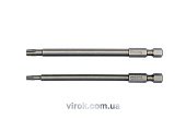 YATO Набір насадок викруткових YATO : "TORX SECURITY" T15/T27, квадрат 1/4", L=100мм. 2 шт.  | YT-04