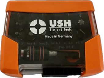 Насадки викруткові USH Industry: з магнітним тримачем, PH, PZ, SL, Torx, HEX, 19 ел