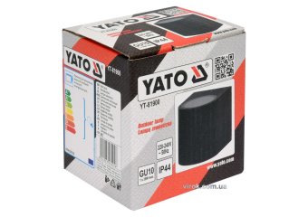 YATO Світильник 1-LED настінний, мережевий YATO, півовальний, 35 Вт, 68 х 81 х 92 мм, цоколь GU10  |