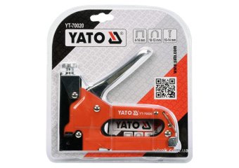 YATO Степлер з регулятором сили YATO Скоби:(пряма 4-14х11,3мм;півкр 10-12х6,3мм) Цвях-10-14x2 t= 1.2