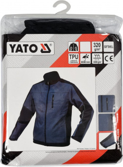 YATO Куртка робоча SOFTSHELL YATO розмір S, чорно-темно-сіра, 3 кишені, 96% поліестер і 4% спандекс 