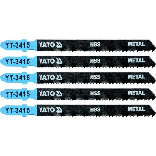 YATO Полотно для електролобзика(метал) YATO : 24-10TPI, L= 100 мм, Уп. 5 Шт.  | YT-3415