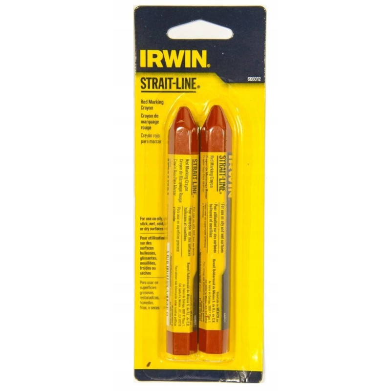 IRWIN Мелок-карандаш разметочный Strait-Line 2 шт Красный (666012) | 666012