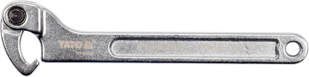 YATO Ключ гаковий з носиком на шарнірі в діапаз. M= 15-35 мм YATO, Хр-Ванад., L= 170 мм  | YT-01670