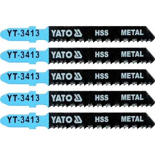 YATO Полотно для електролобзика(метал) YATO : 12TPI, L= 75 мм, Уп. 5 Шт.  | YT-3413
