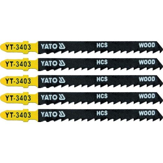 YATO Полотно для електролобзика(дерево) YATO : 6TPI, L= 100 мм. Уп. 5 Шт.  | YT-3403