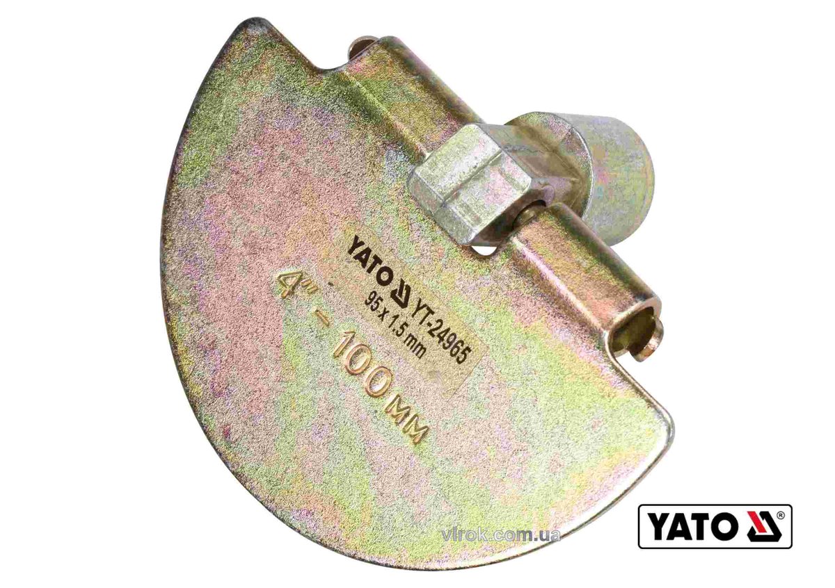 YATO Скребок YATO півкруглий для очищення каналізації : Ø=9.5 см, t=1.5 мм, з оцинков. сталі, до YT-