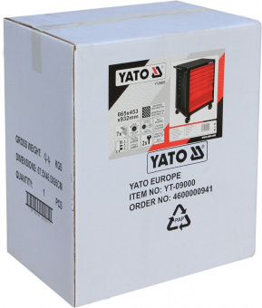 YATO Шафа-візок для інструментів YATO з 7 шуфлядами, 932x665x453 мм  | YT-09000