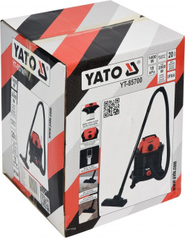 YATO Порохотяг промисловий мережевий YATO : 1400 Вт, збірна ємність- 20 л  | YT-85700
